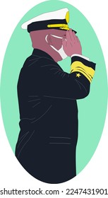 Illustration vector graphic of Salute, fit for template, design resources 