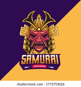 Illustration Vector Graphic of Samurai Assassin. Perfect for mascot logo, t-shirt design, merchandise