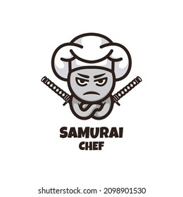 Illustration, Vektorgrafik des Kochs von Samurai, gut für Logo-Design