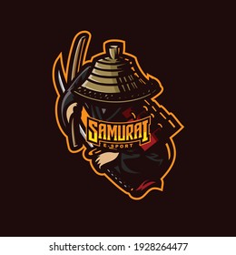 illustration vector graphic of samurai knight perfect for e-sport team mascot logo, etc