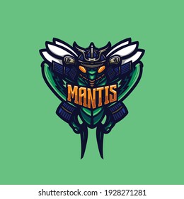 illustration vector graphic of samurai praying mantis perfect for e-sport team mascot and game streamer
