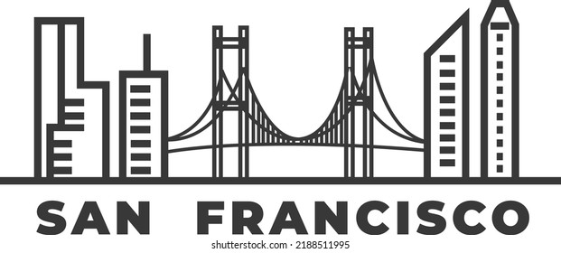 Illustration Vector Graphic San Francisco Logo Stock Vector (Royalty ...