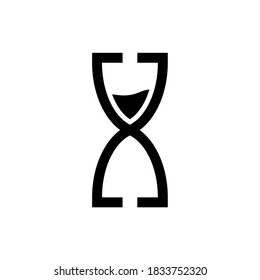 illustration vector graphic of sand timer logo or icon