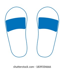 ilustración vectorial de sandalias, usada para icono y diseño, etc. En indonesia se llama sandal sorong.