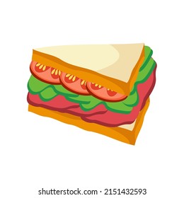 
Gráfico vectorial de ilustración de sandwich