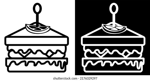 Illustration Vektorgrafik von Brot, Bikini-Snack, Lebensmittelsymbol