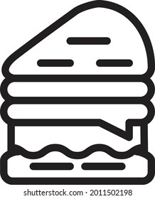 la ilustración del vector gráfico de sandwich. Ideal para comidas, cafés, bares o restaurantes