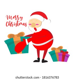 Illustration Vektorgrafik von santa claus für Geschenke.Perfekt für willkommenen Weihnachtstag, etc.