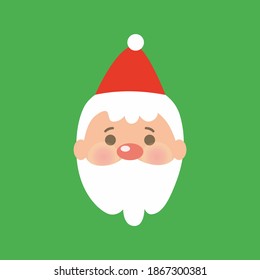 Illustration vector graphic of santa claus icon. Concept flat design. Perfect for poster, banner, web, symbol, card, template, coverbook, cartoon, etc.