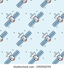 Illustration vector graphic of satellite pattern, suitable for background, decoration, mockup, print, etc.