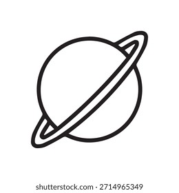 Vektorgrafik des Saturn Planet Ring Symbol