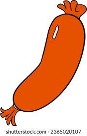 Illustration vector graphic of sausage. Good for any design or product related to food, nutrition, etc.