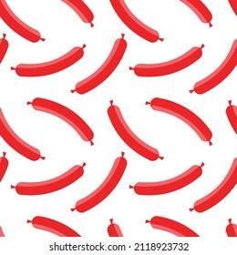 illustration vector graphic of sausage seamless pattern