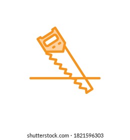 Ilustración Gráfica vectorial del icono de SAW. Apto para la carpintería, mecánica, carpintero, etc.