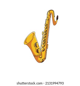 Illustration vector graphic of saxophone