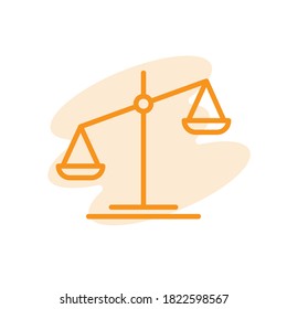 Illustration Vector graphic of scale icon. Fit for judgment, justice, law, equal etc.