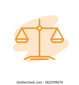 Illustration Vector graphic of scale icon. Fit for judgment, justice, law, equal etc.