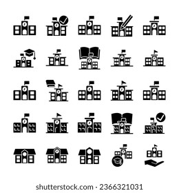 Illustration Vector Graphic of School Building icon