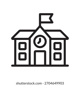 Illustration vector graphic of School Campus Building Icon