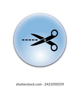 Illustration Vector graphic of scissor icon. Fit for tailor, haircut, barber, salon, dotted line etc