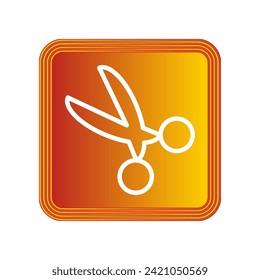 Illustration Vector graphic of scissor icon. Fit for tailor, haircut, barber, salon, dotted line etc