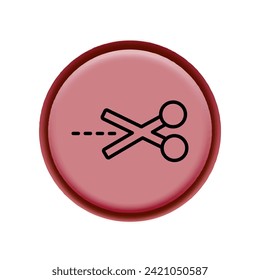 Illustration Vector graphic of scissor icon. Fit for tailor, haircut, barber, salon, dotted line etc