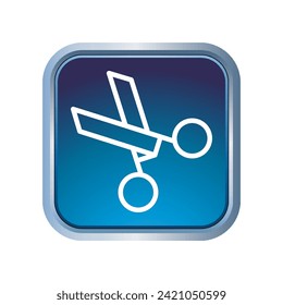 Illustration Vector graphic of scissor icon. Fit for tailor, haircut, barber, salon, dotted line etc