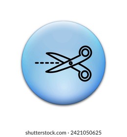 Illustration Vector graphic of scissor icon. Fit for tailor, haircut, barber, salon, dotted line etc