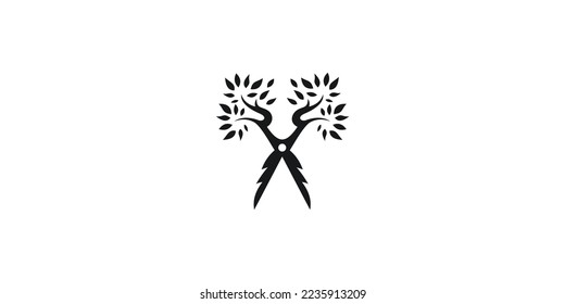 illustration vector graphic of scissor tree