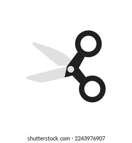 Illustration vector graphic of scissors icon. Concept flat design. Perfect for icon, poster, banner, web, label, sign, symbol, logo, card, template, application, etc.