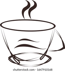 Illustration vector graphic of scratch a cup of warm coffee.  