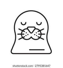 Illustration vector graphic of Seal Outline