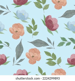 Illustration vector graphic of a seamless flowers fit for print textile or fashion