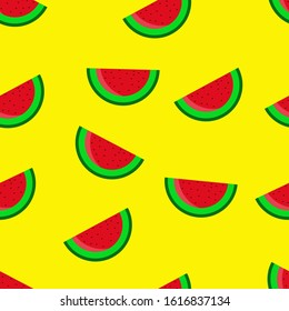 Illustration vector graphic of Seamless fruit pattern with watermelon. Perfect design elements for baby textile or clothes.