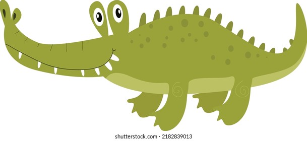 Illustration vector graphic seamless pattern cute crocodile. Good for cartoon character, mascot, sticker, doodle, comic, icon. Aligator, carnivore, cartoon, monster, predator, prehistoric, adorable