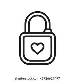 Gráfico vetorial de ilustração do ícone de cadeado Secure Love