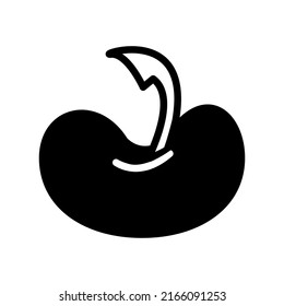 Ilustración Gráfico vectorial del icono de semilla. Apto para planta, crecimiento, jardinería, semillas, etc.