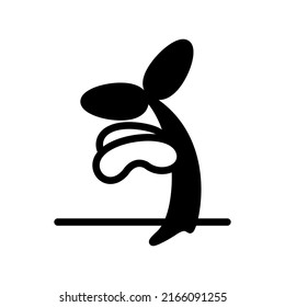 Illustration Vector graphic of seedling icon. Fit for plant, growth, gardening, seed etc.