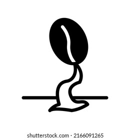 Illustration Vector graphic of seedling icon. Fit for plant, growth, gardening, seed etc.