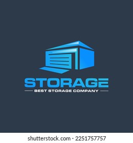 Illustration vector graphic of self storage company logo design template