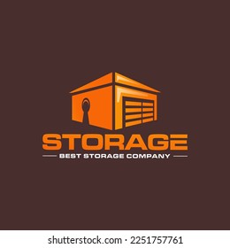 Illustration vector graphic of self storage company logo design template