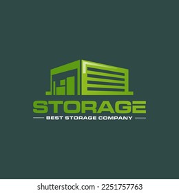 Illustration vector graphic of self storage company logo design template