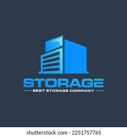 Illustration vector graphic of self storage company logo design template