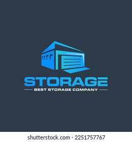 Illustration vector graphic of self storage company logo design template