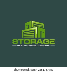 Illustration vector graphic of self storage company logo design template