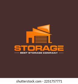 Illustration vector graphic of self storage company logo design template