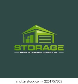 Illustration vector graphic of self storage company logo design template