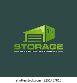 Illustration vector graphic of self storage company logo design template