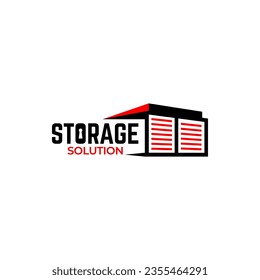 Illustration vector graphic of self storage solution company logo design template