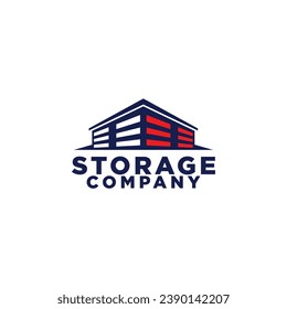 Illustration vector graphic of self storage company logo design template